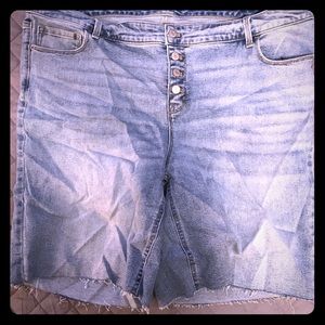 Bermuda length plus sized jean shorts